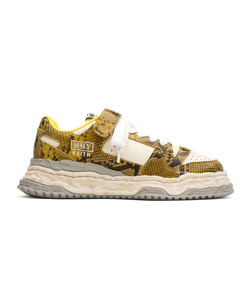 "KEITH" OG Sole Python Printed Leather Low-top Sneaker 4