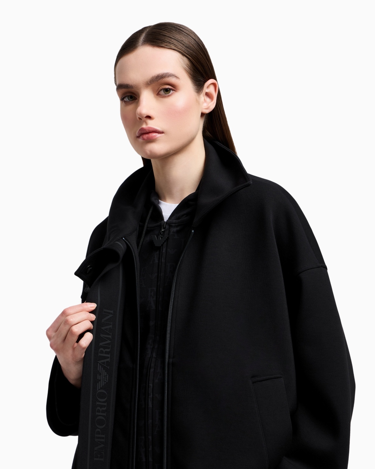 SCUBA FABRIC BLOUSON WITH ZIP - 5