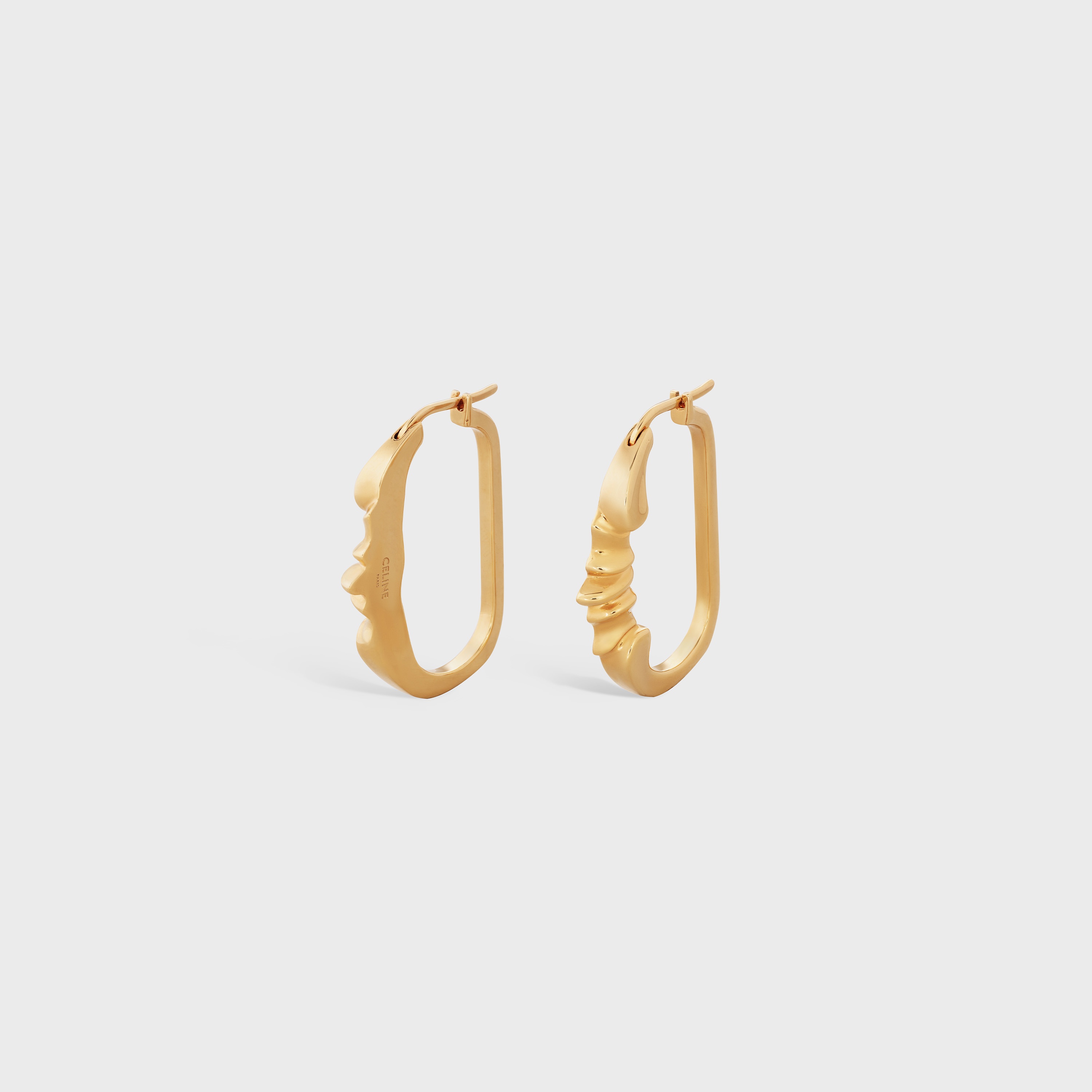 Celine Camarat Hoops in Brass with Gold Finish - 2