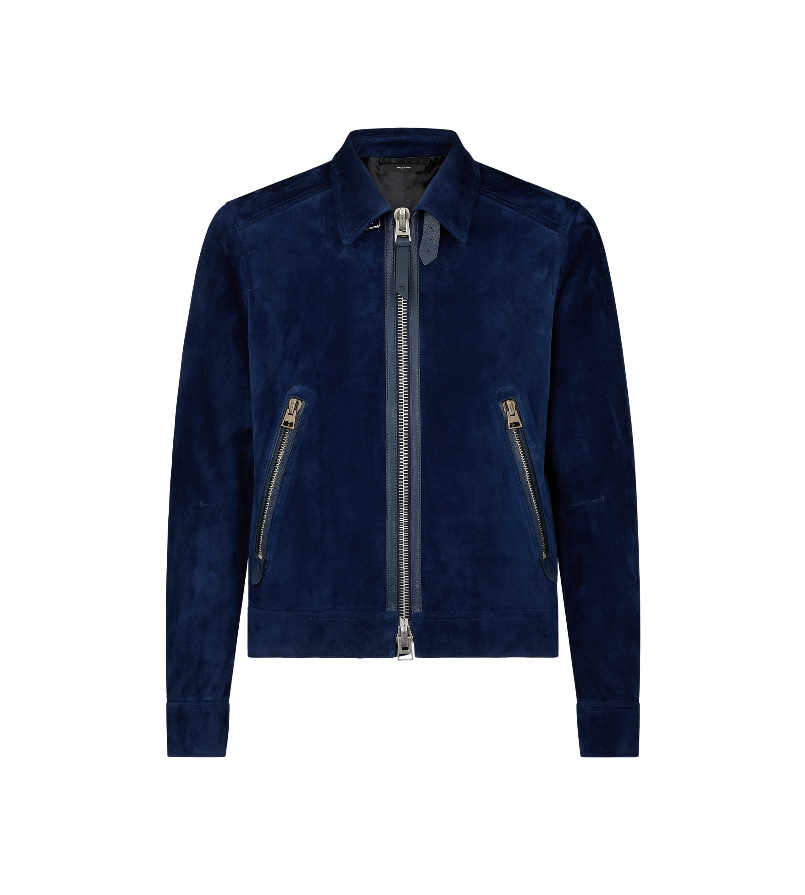 CASHMERE SUEDE ZIP COLLAR BLOUSON - 1