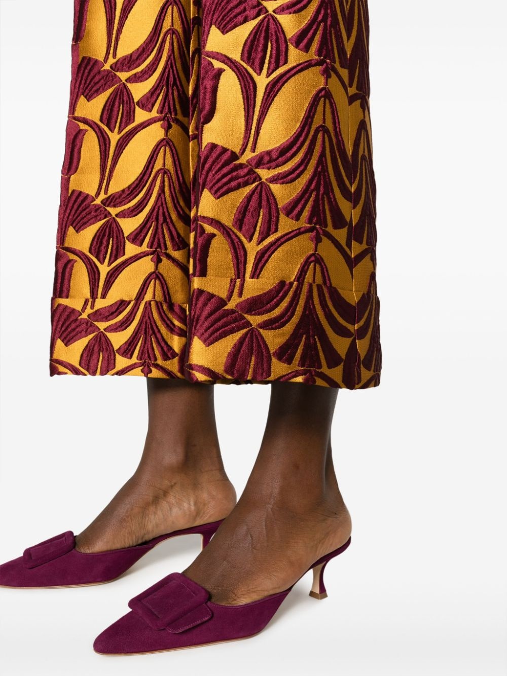 Hendrix jacquard cropped trousers - 5