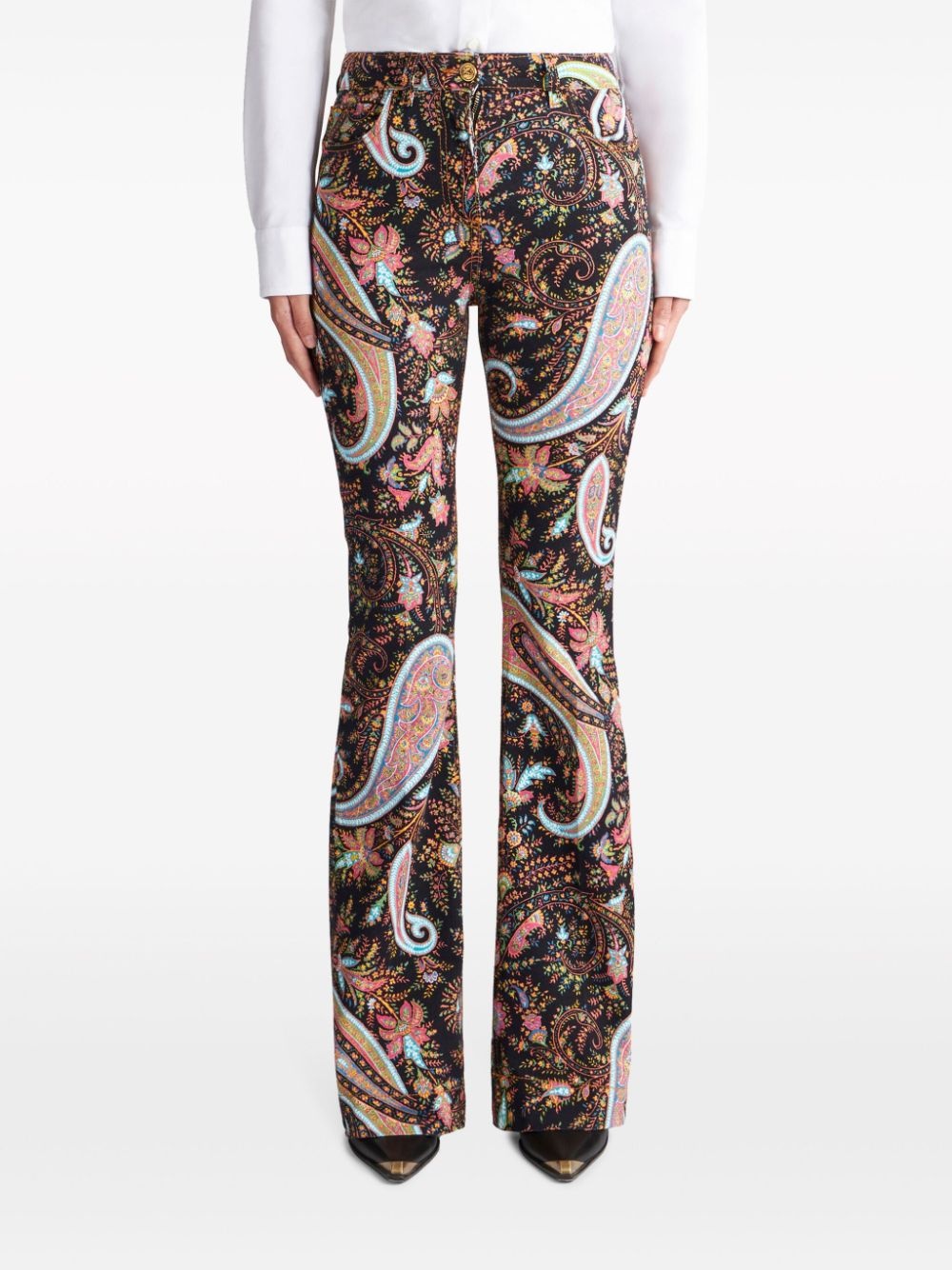 paisley-print flared trousers - 3
