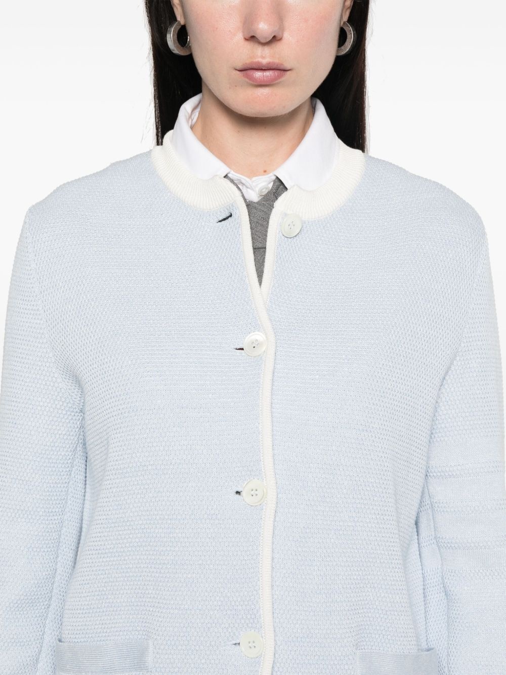 honeycomb-knit jacket - 5