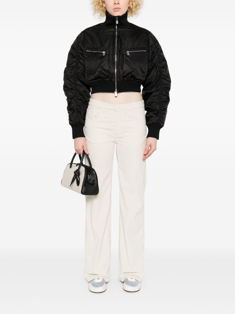 PINKO zip-front crop bomber jacket outlook