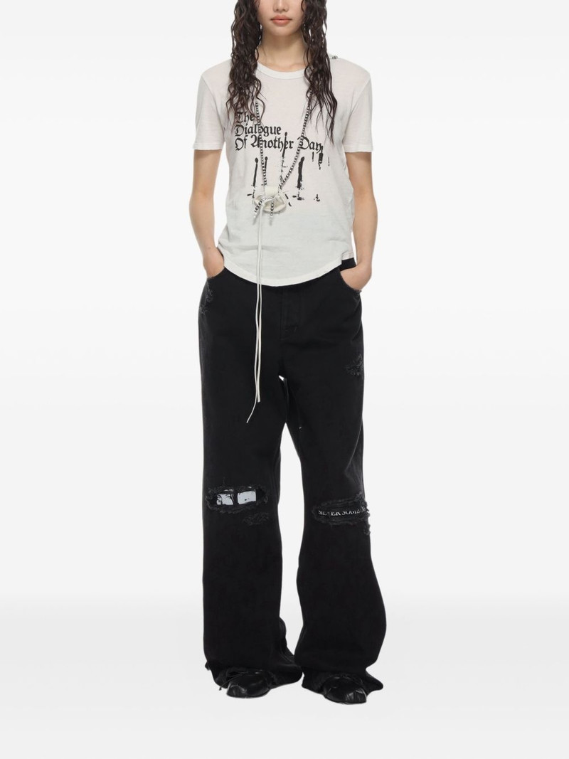 Ann Demeulemeester graphic-print cotton t-shirt outlook