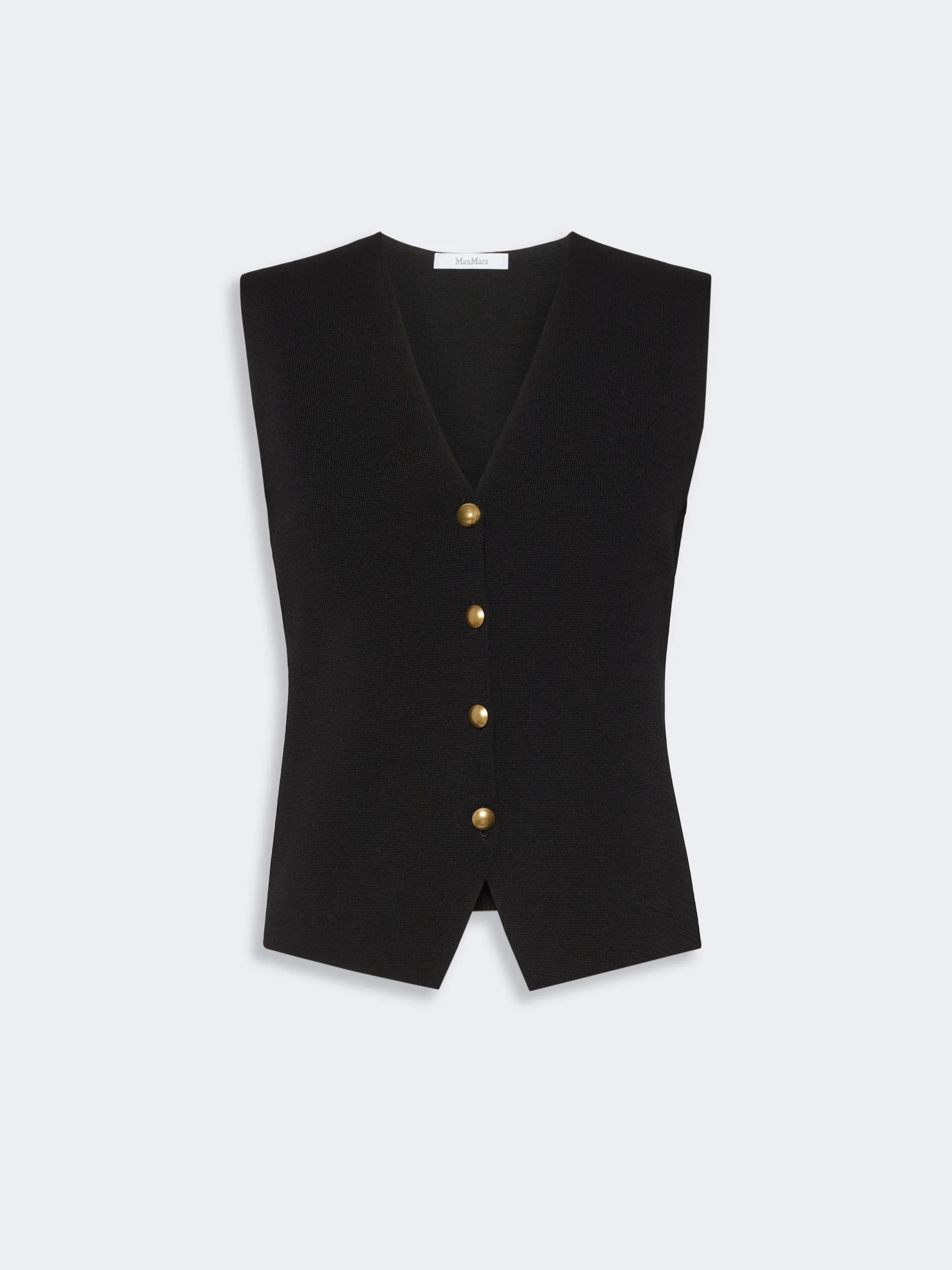 GOLA Viscose crepe yarn gilet - BLACK - 1