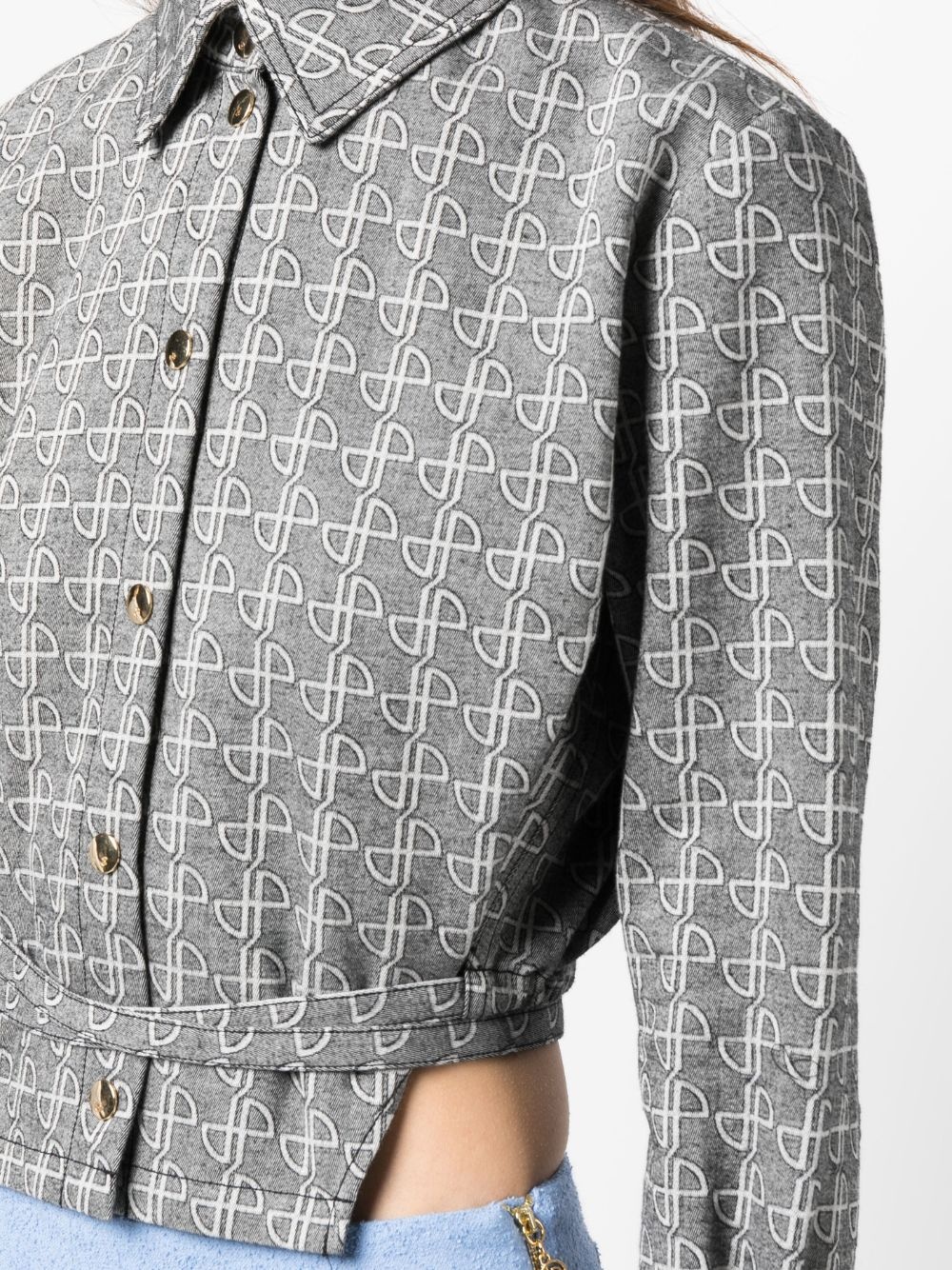 tied-waist cotton shirt - 5