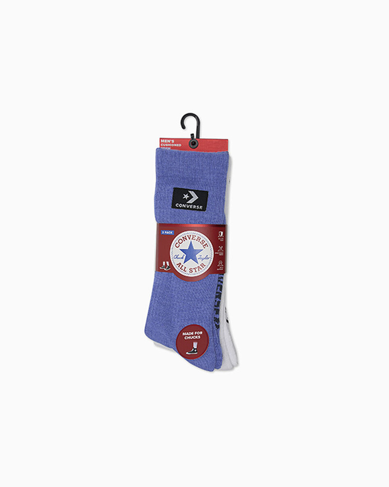 Converse 3-Pack Stacked Patch Crew Socks outlook