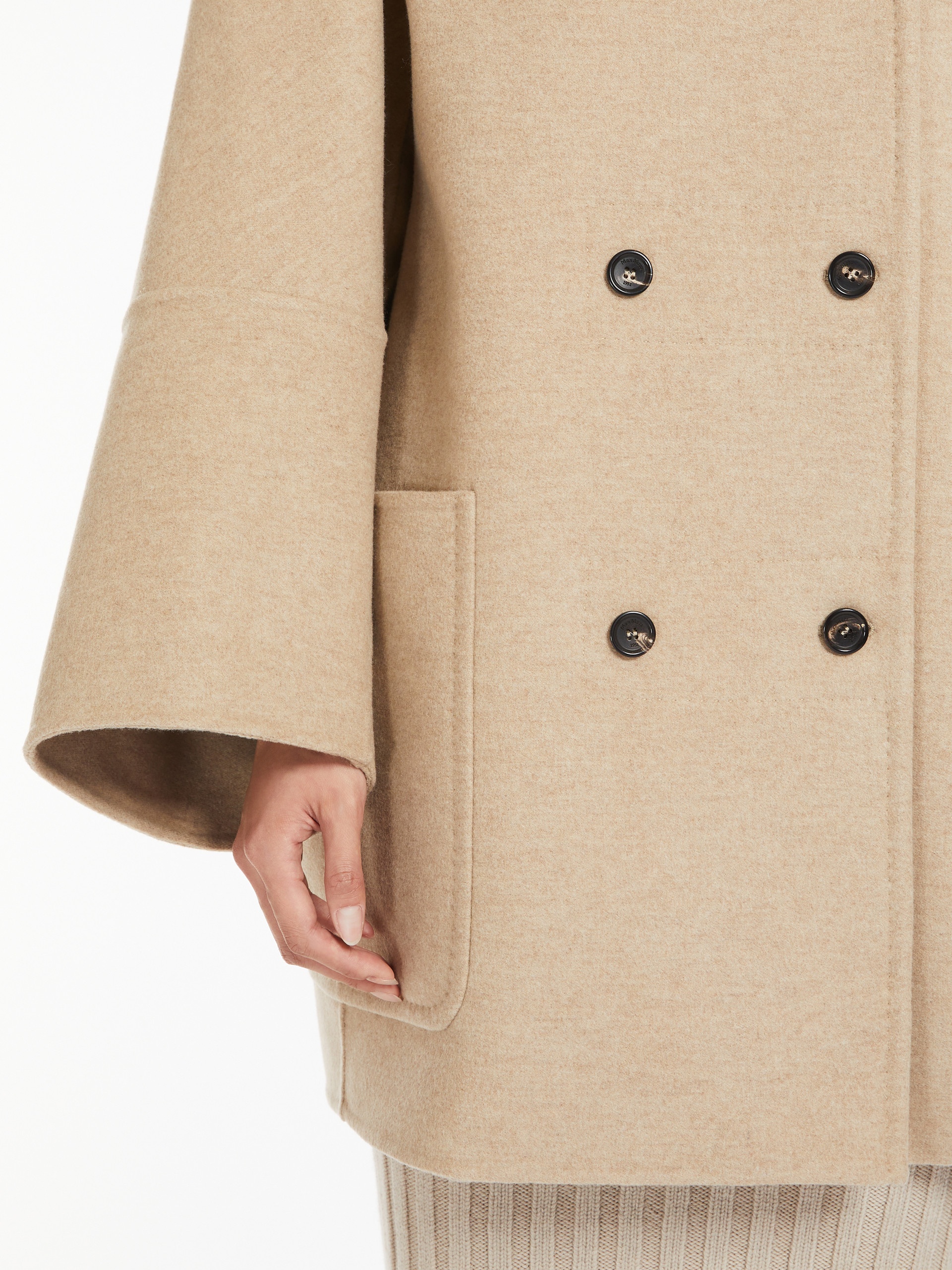 ARTURO1234 Double-breasted parka in wool and cashmere - 5