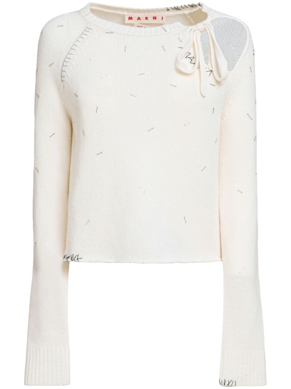 bead-embellished sweater - 1
