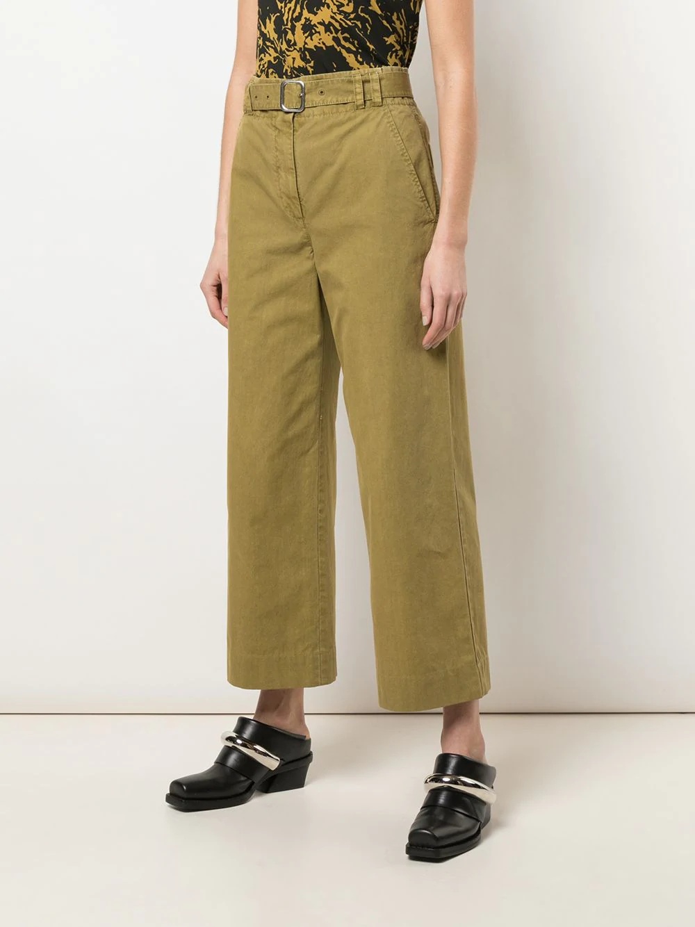 belted cropped trousers - 3