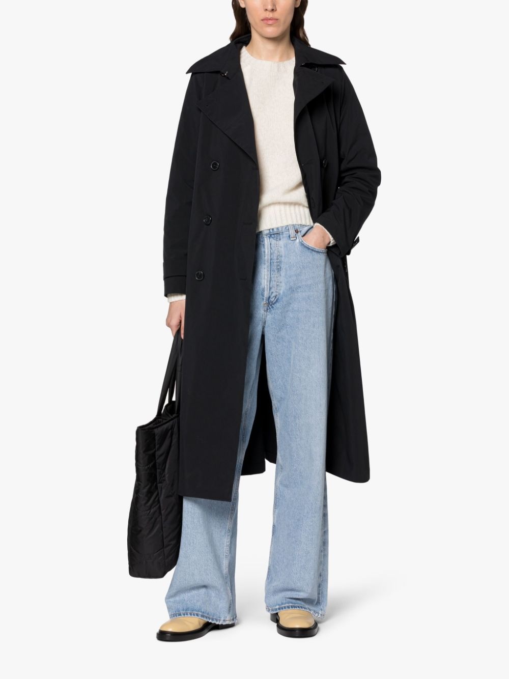 POLLY BLACK ECO DRY TRENCH COAT - 2