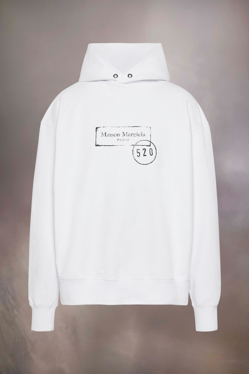 520 Stamp Print Hooded Sweatshirt 1