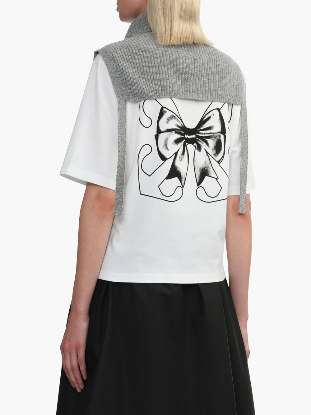 logo-appliqué roll-neck scarf - 4