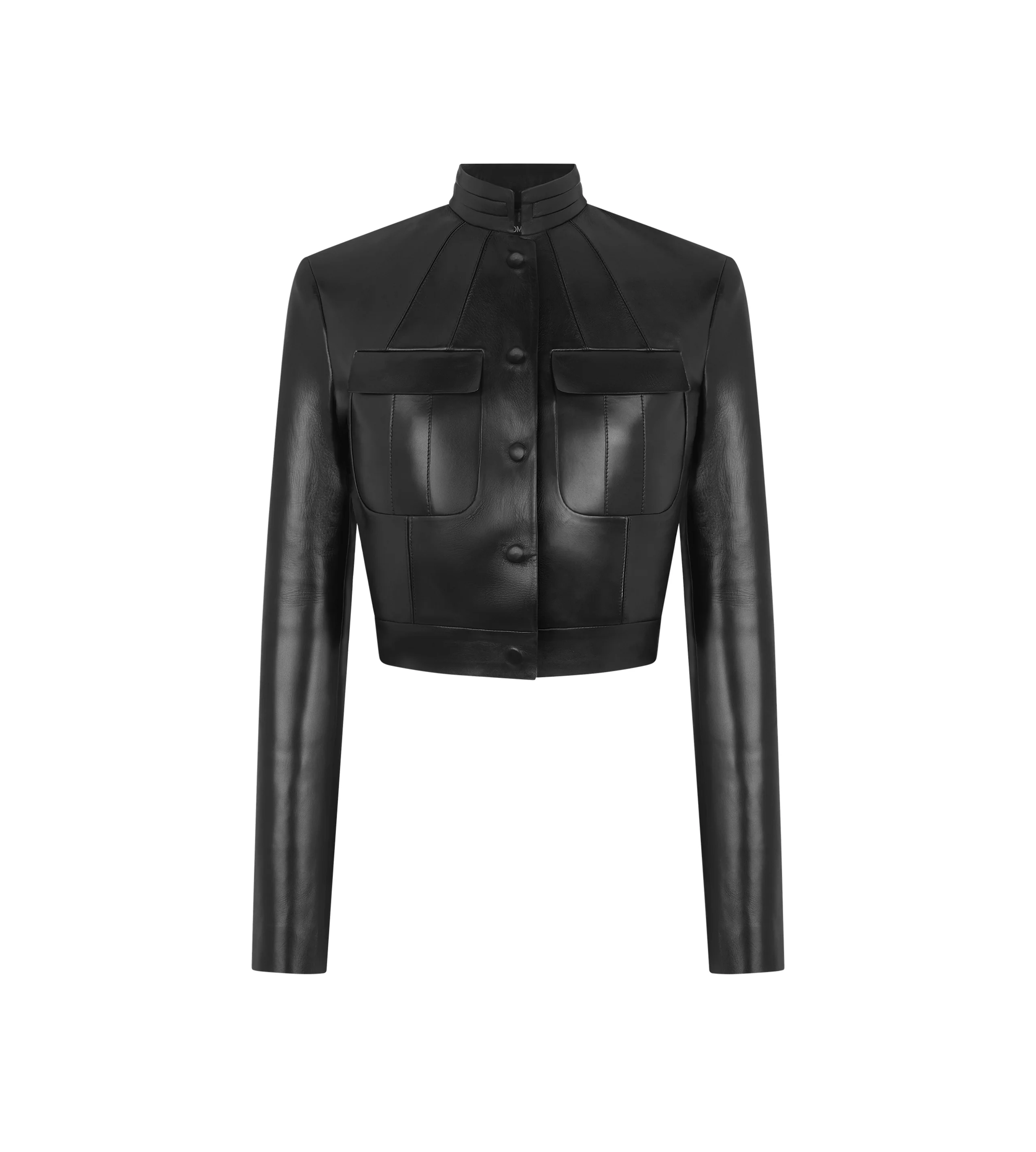 BONDED NAPPA LEATHER OFFICER JACKET - 1