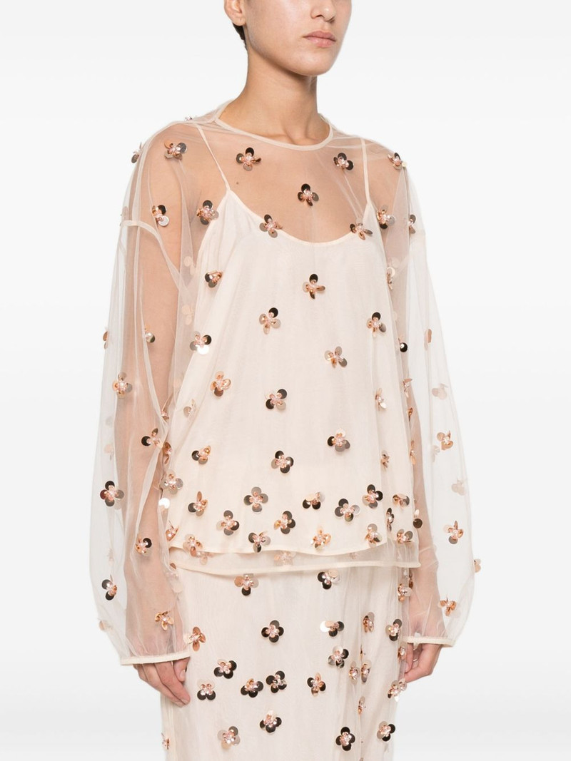 sequin floral blouse 3