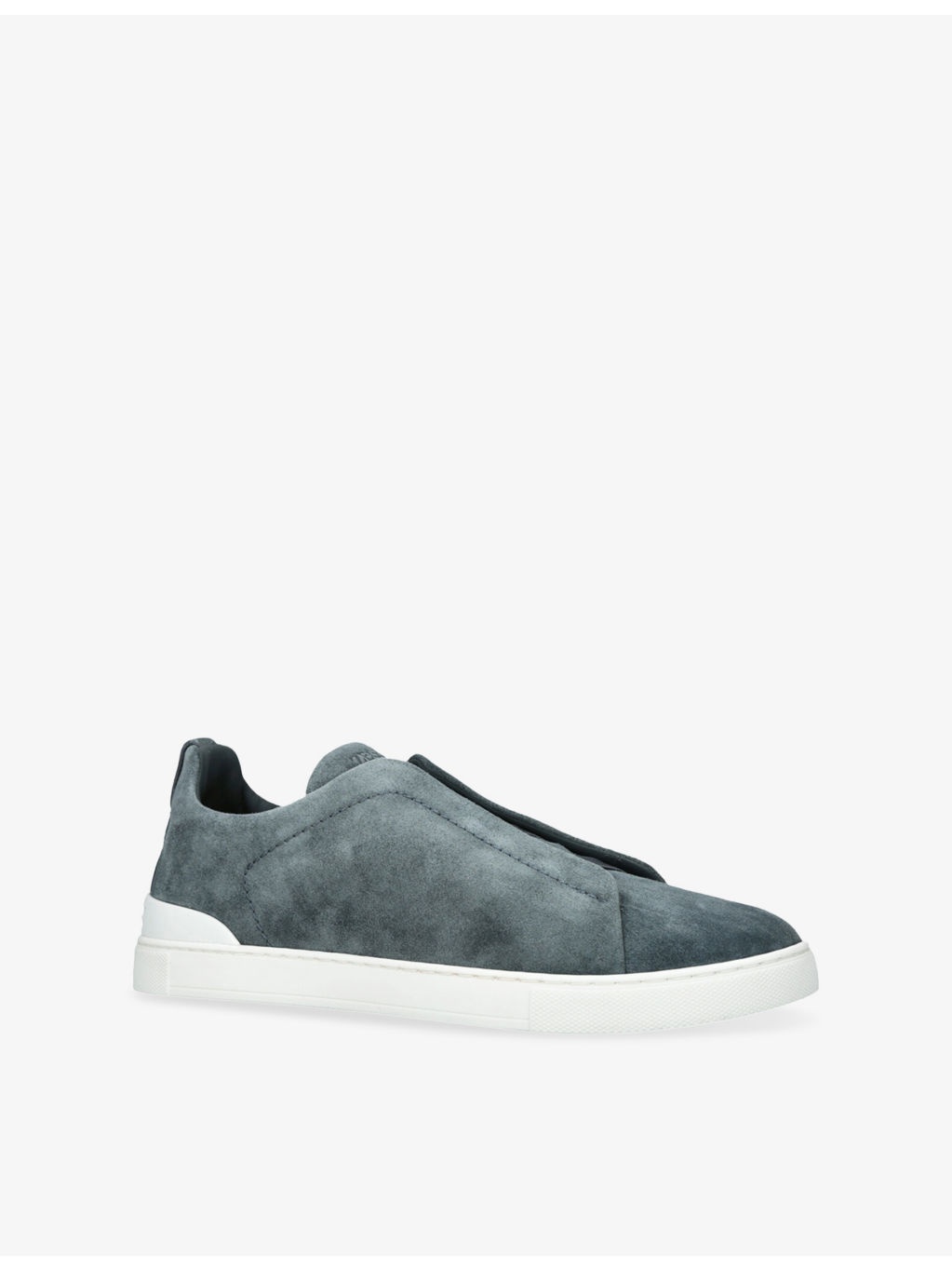 Tripe-Stitch Suede Low-Top Trainers - 3