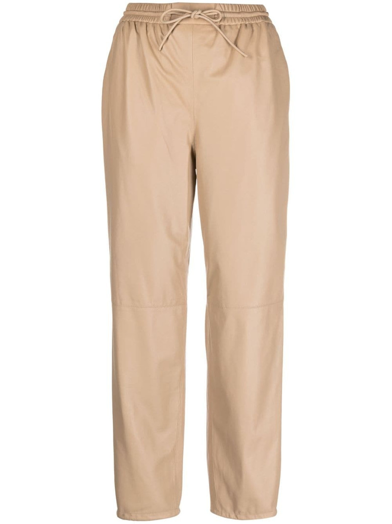 straight-leg lambskin trousers 1