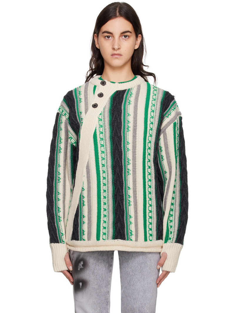 Green Buttoned Sweater 1