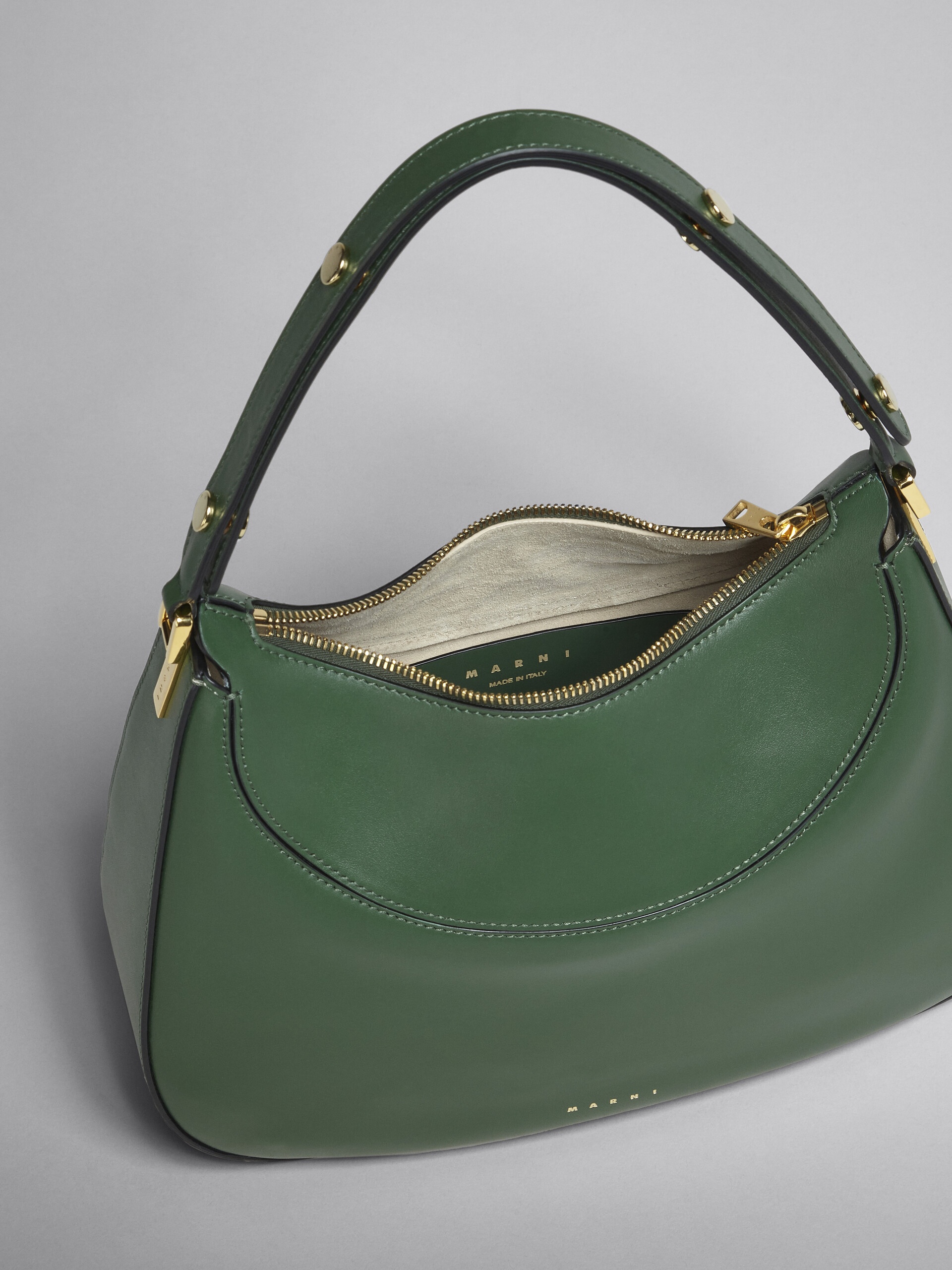 MILANO LARGE BAG IN GREEN LEATHER - 4