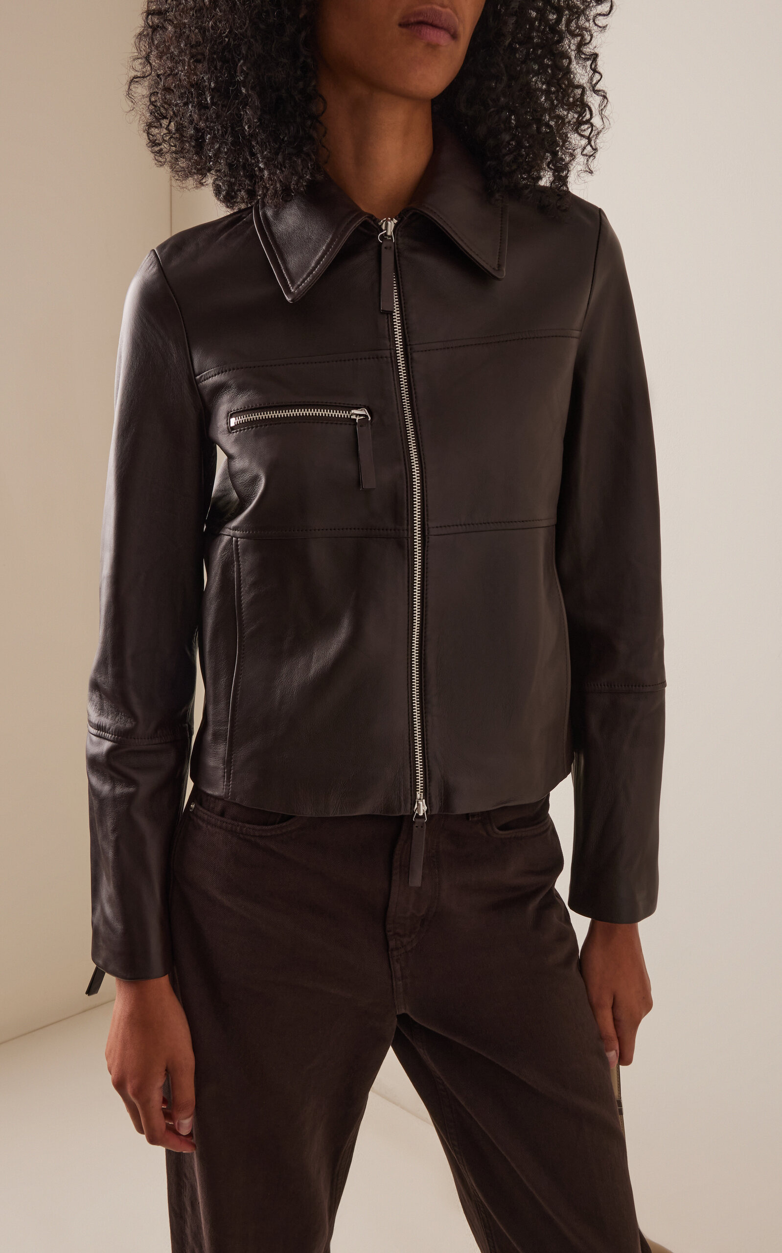 Annabel Leather Jacket brown - 3