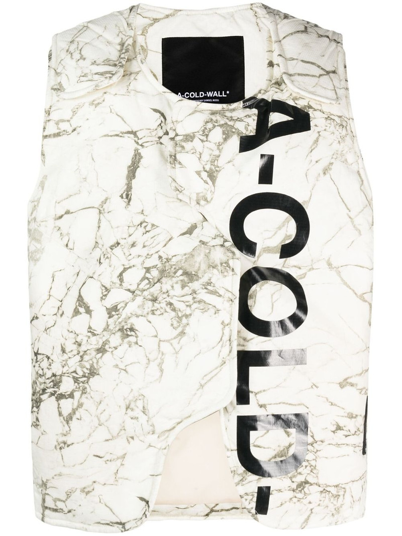 Overset asymmetric padded gilet 1