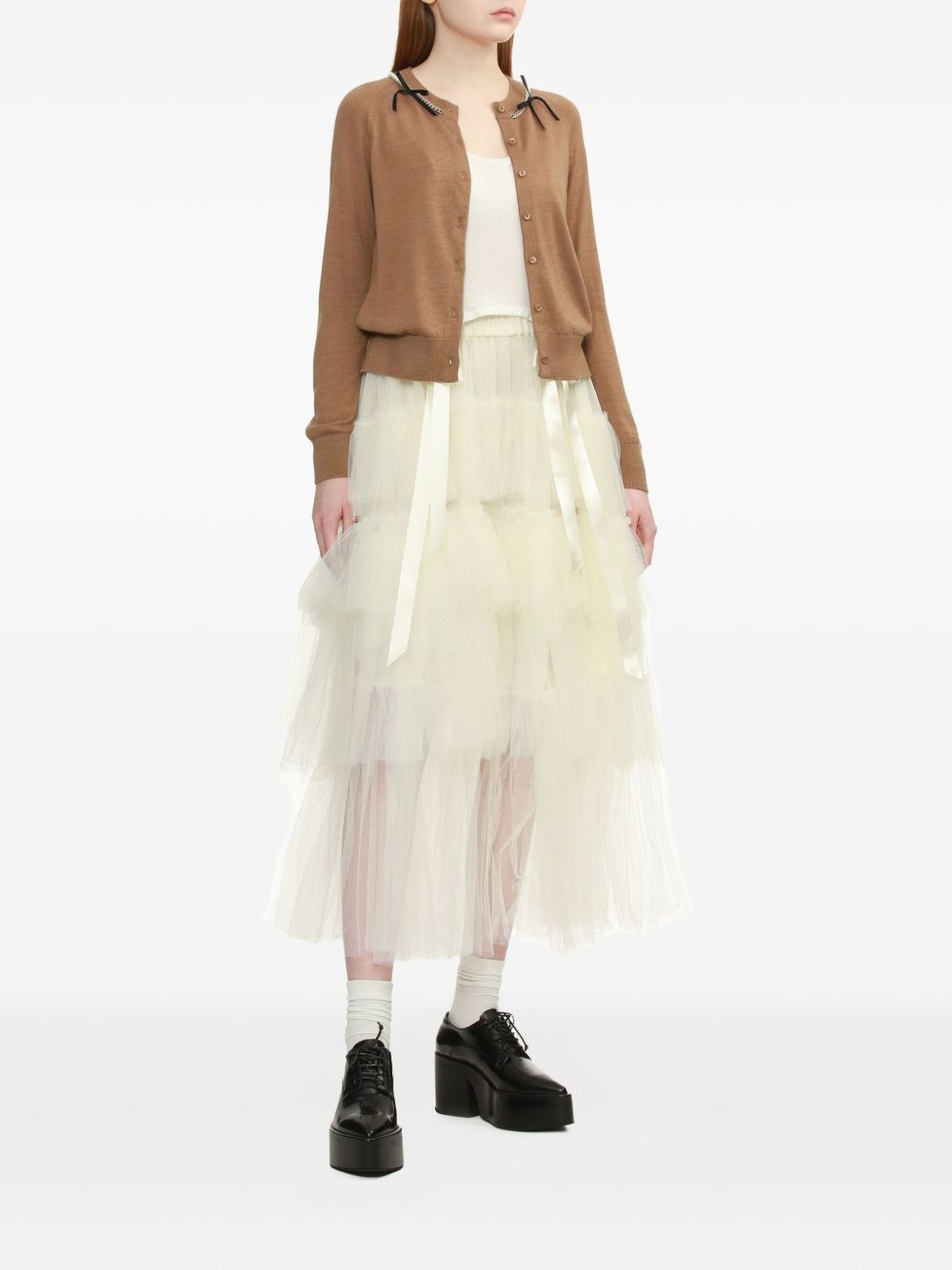 pearl-embellished cardigan - 2