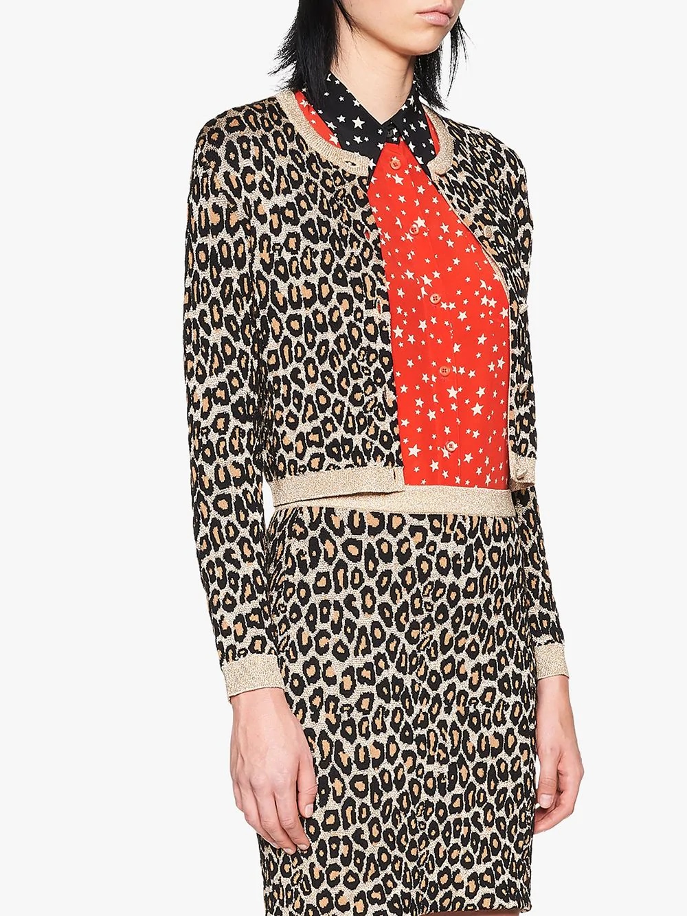 leopard print cardigan - 3