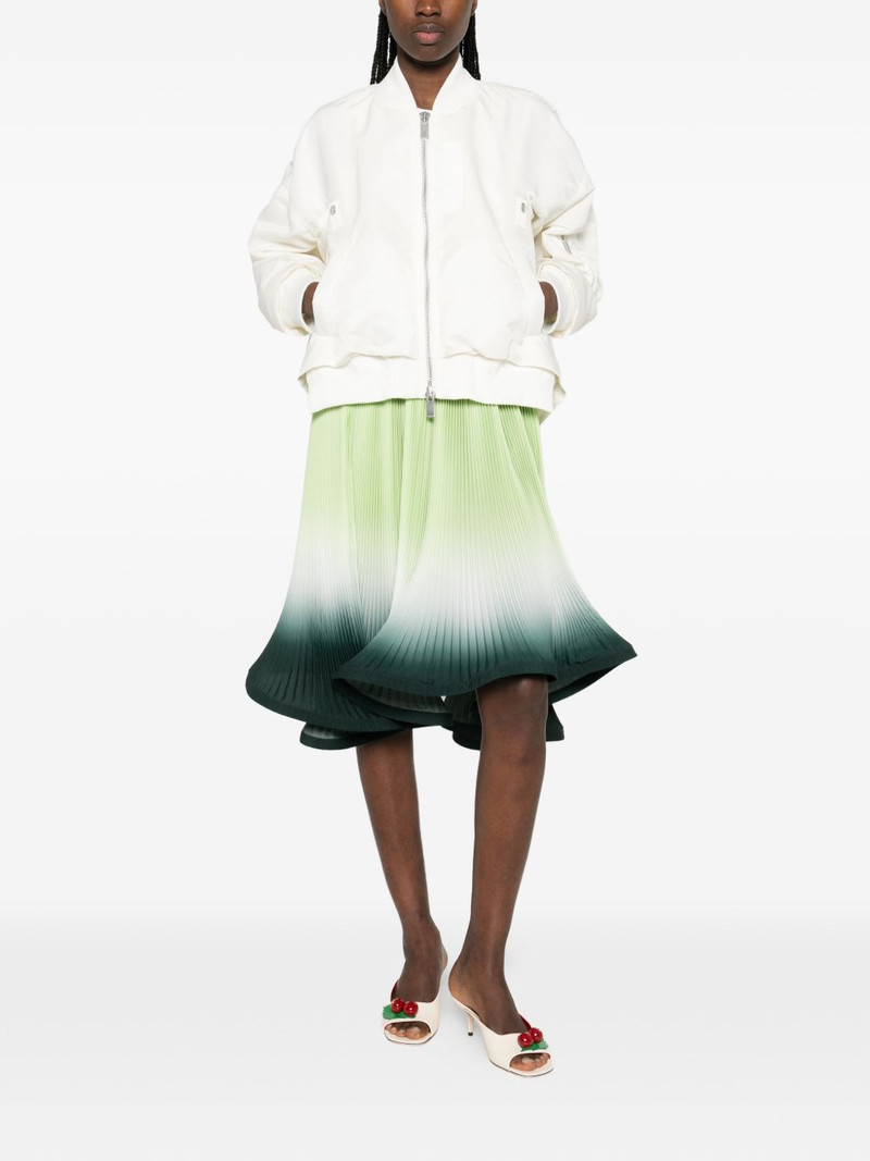 ROWEN ROSE degradé-effect pleated skirt outlook