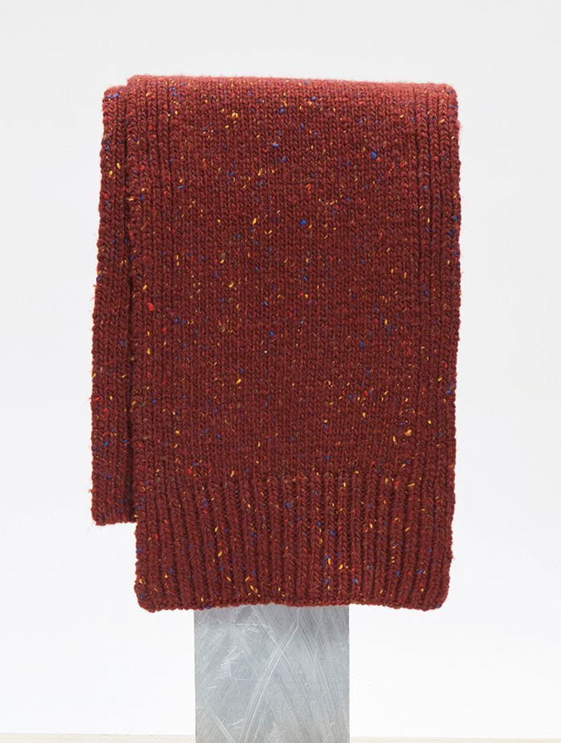GABRIELA HEARST Fokestone Knit Scarf in Burnt Sienna Multi Speckled Aran Cashmere outlook
