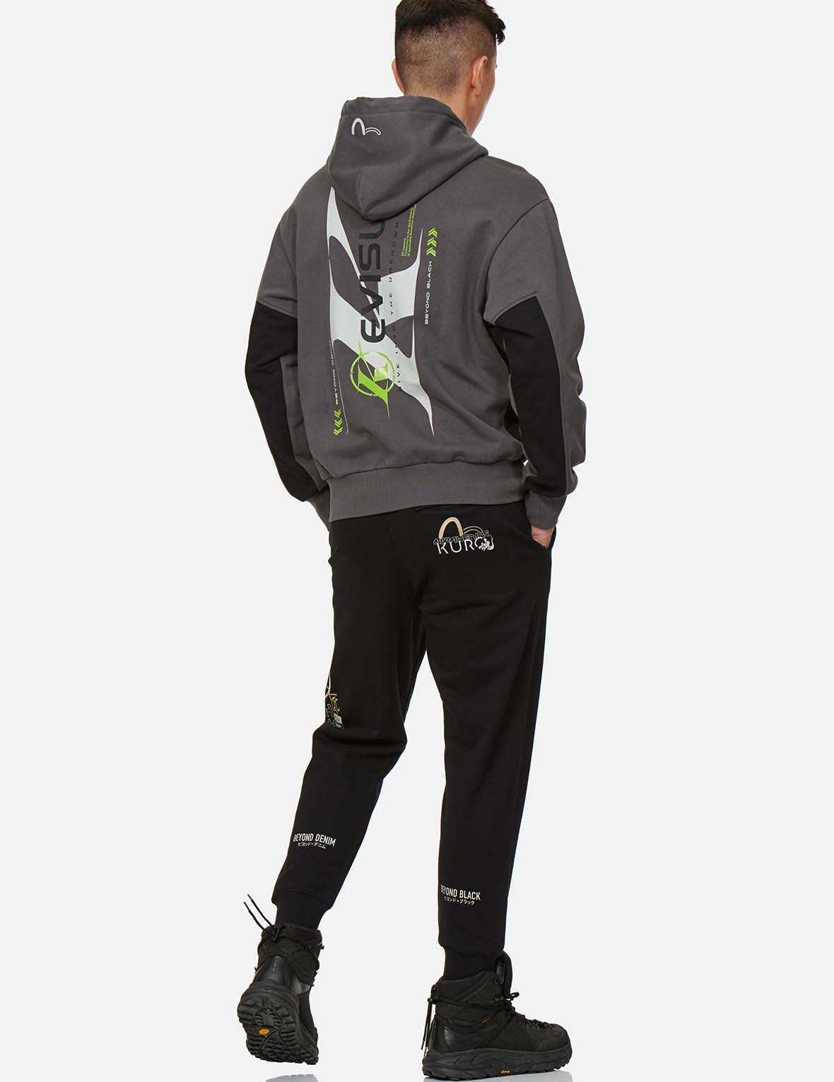 Color-Block Logo Print Hooded Sweatshirt - 5