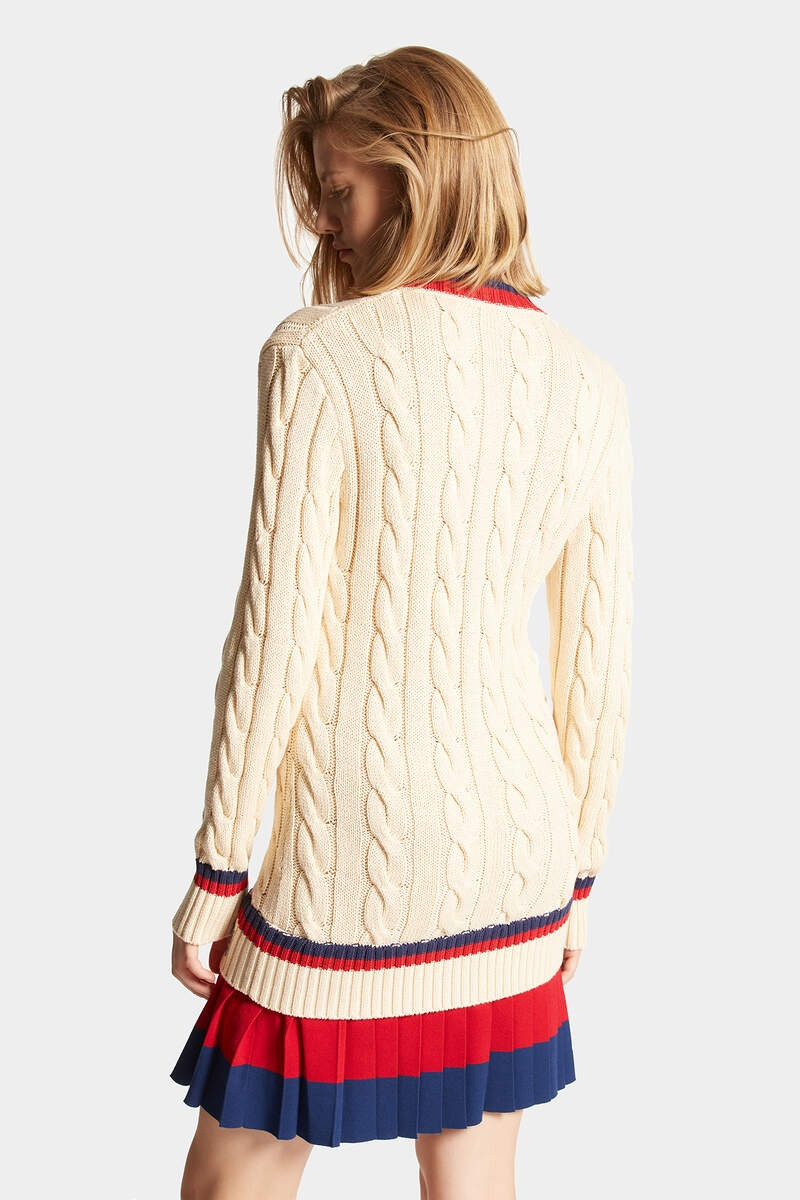 CABLES AND PLEATS MIDI DRESS 4