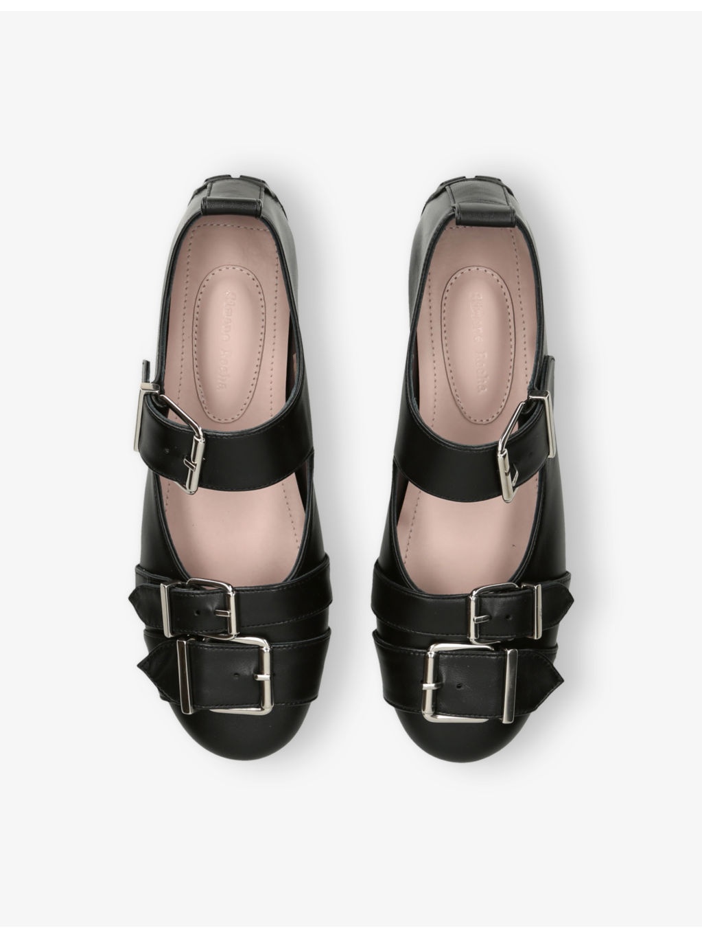 Buckle-Embellished Leather Mary Jane Flats - 2