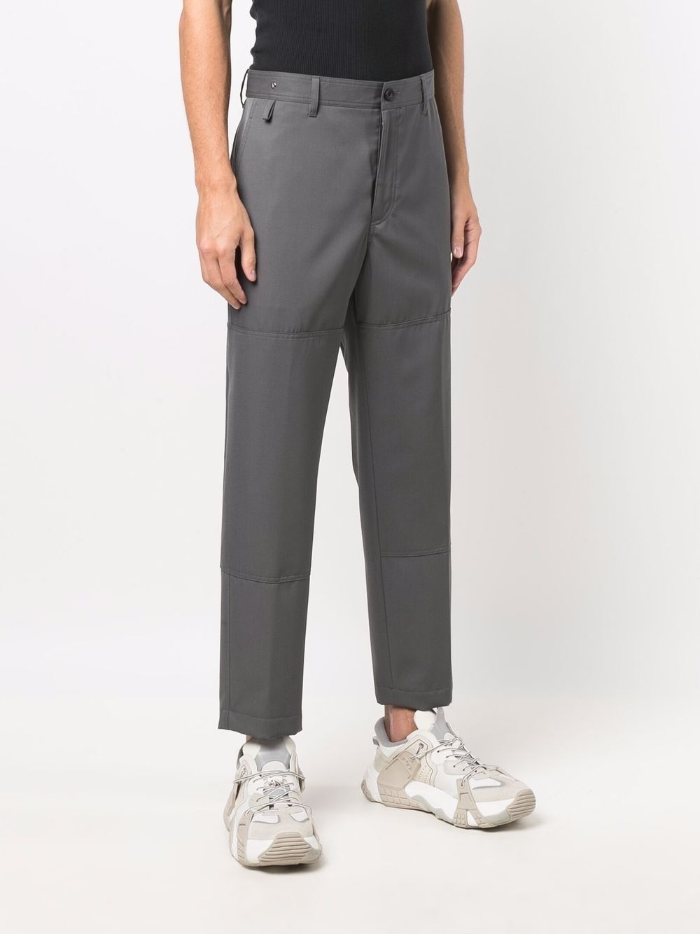 straight-leg wool trousers - 3