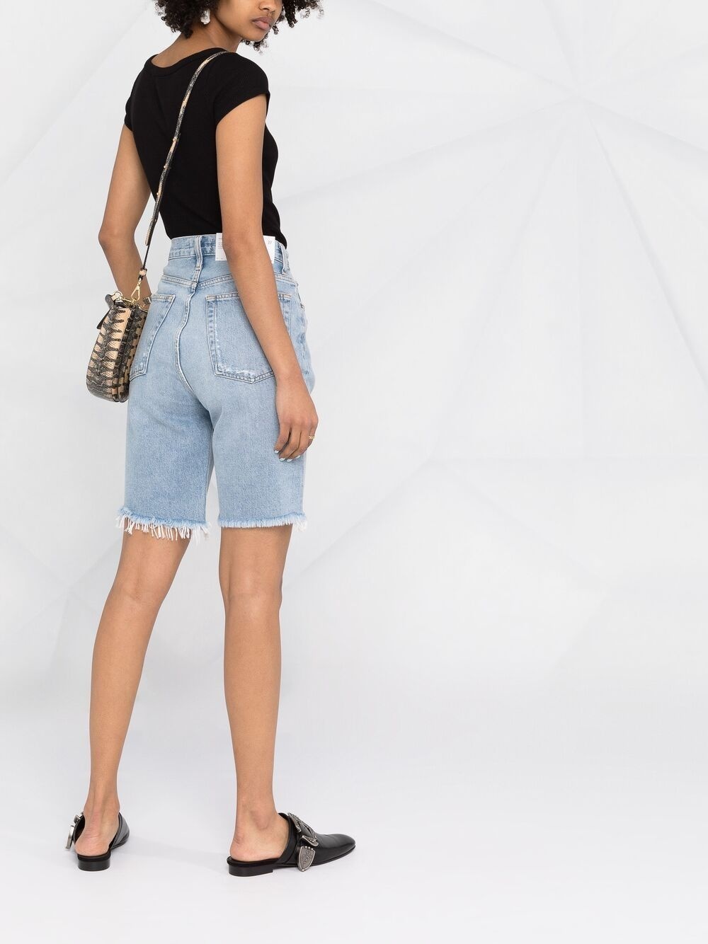 high-rise knee-length jeans - 6