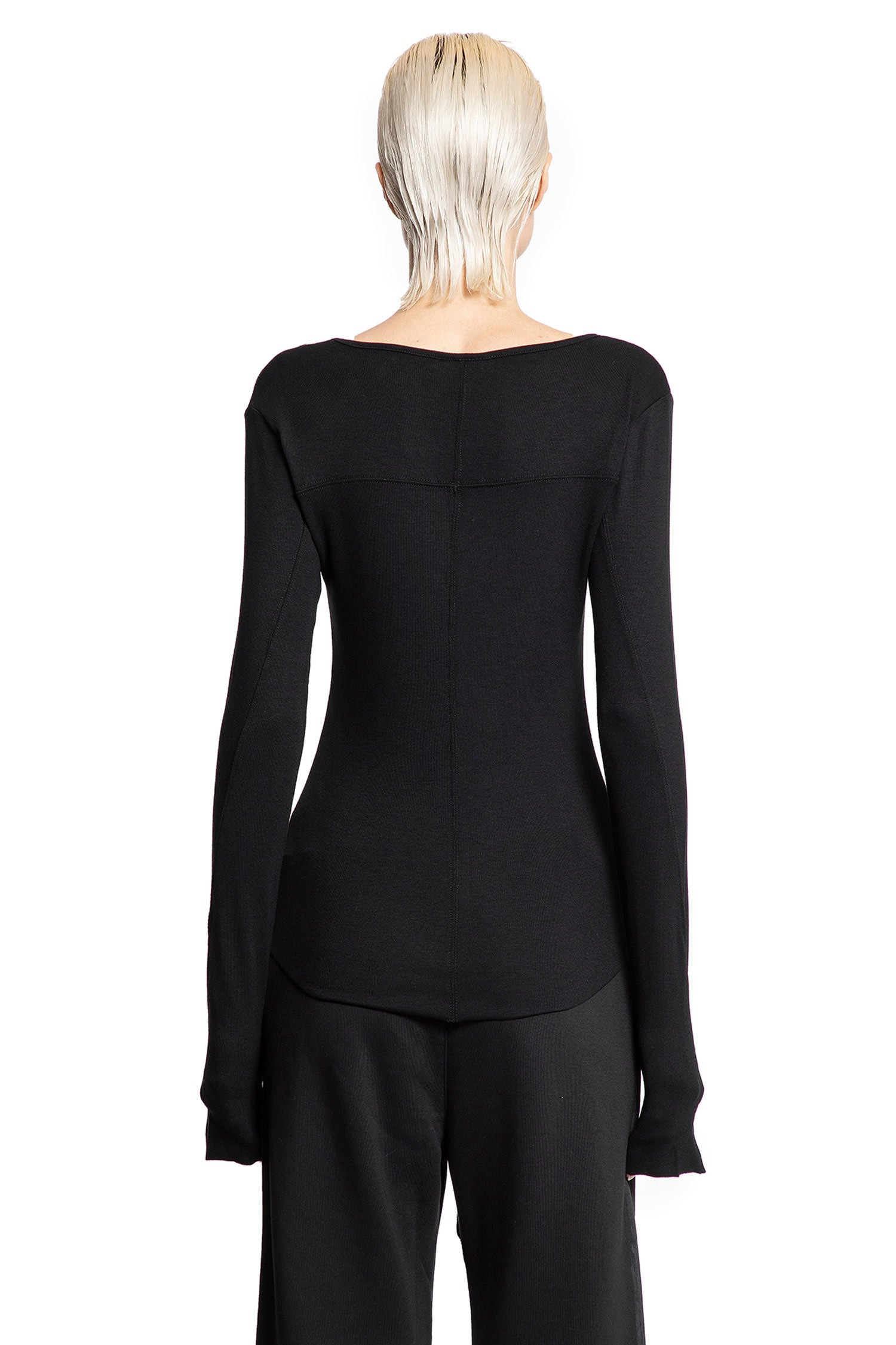 Stretch-Cotton-Nylon-Long-Sleeve-Top - 3