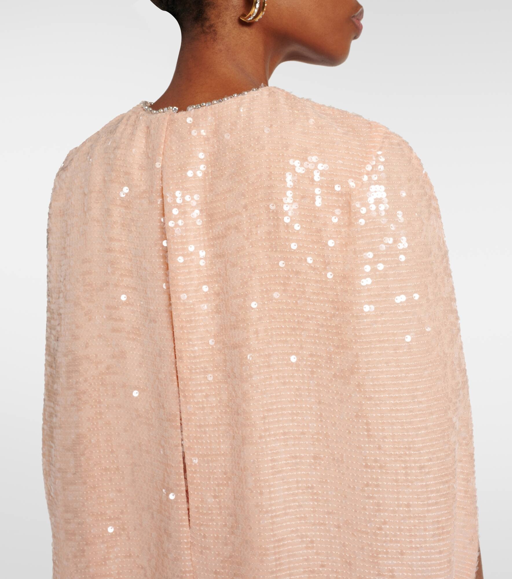 Sequined chiffon gown - 7