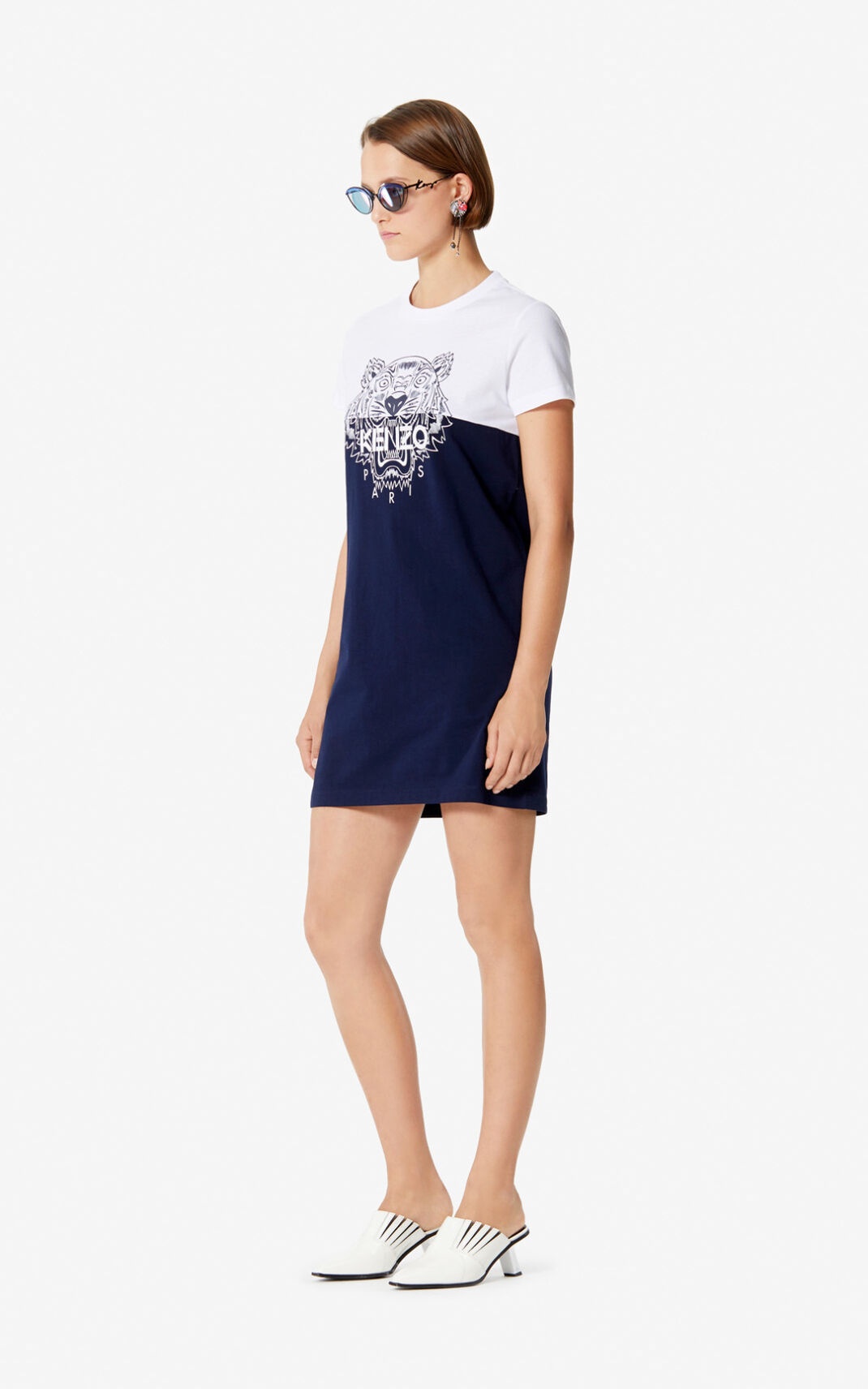 Colorblock Tiger' t-shirt dress - 3