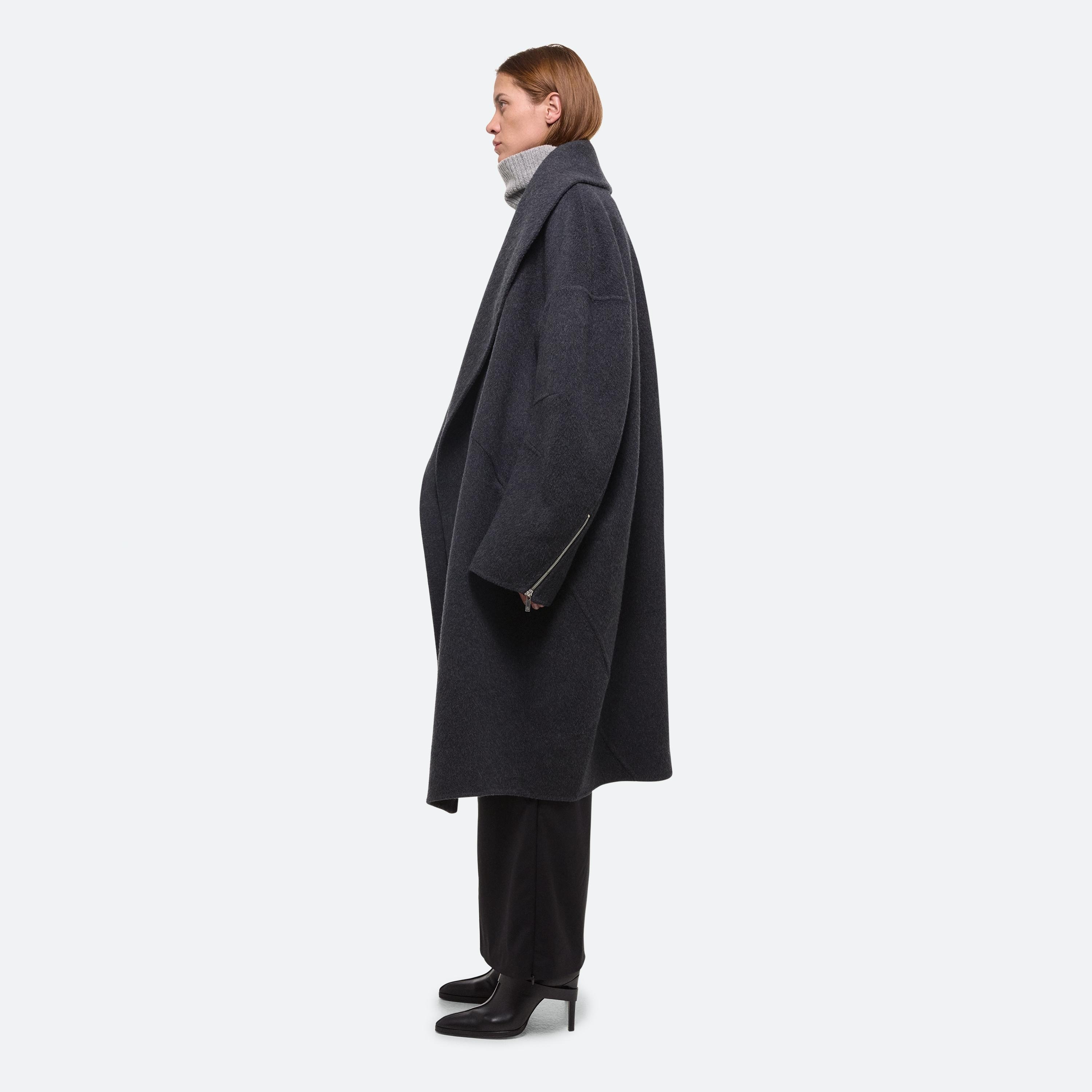 DOUBLE-FACED APEX COCOON COAT - 7