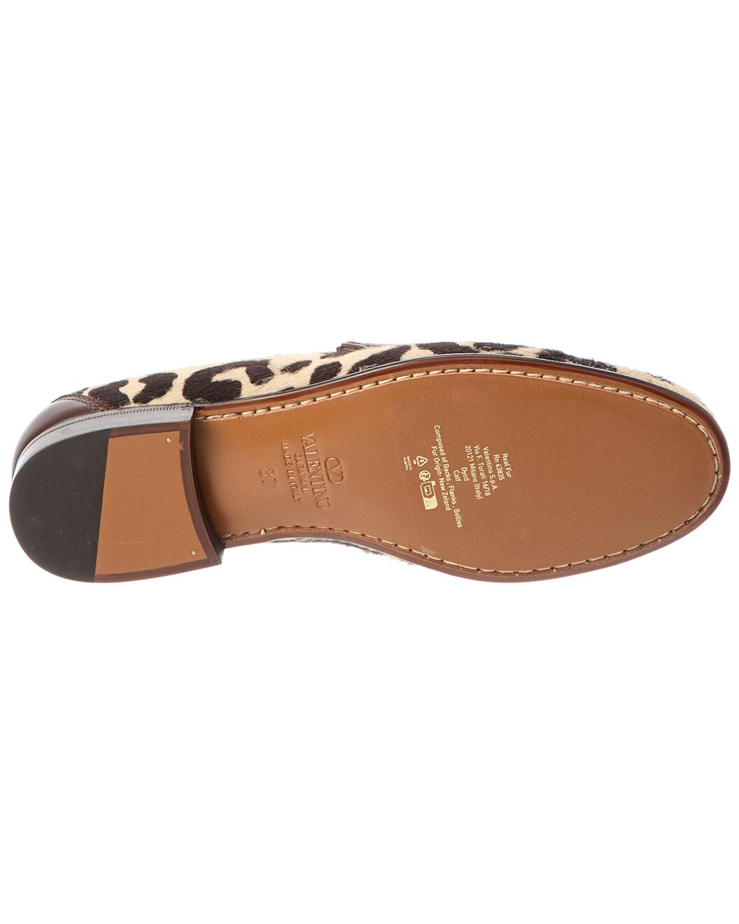 Valentino VLogo Haircalf & Leather Loafer - 4