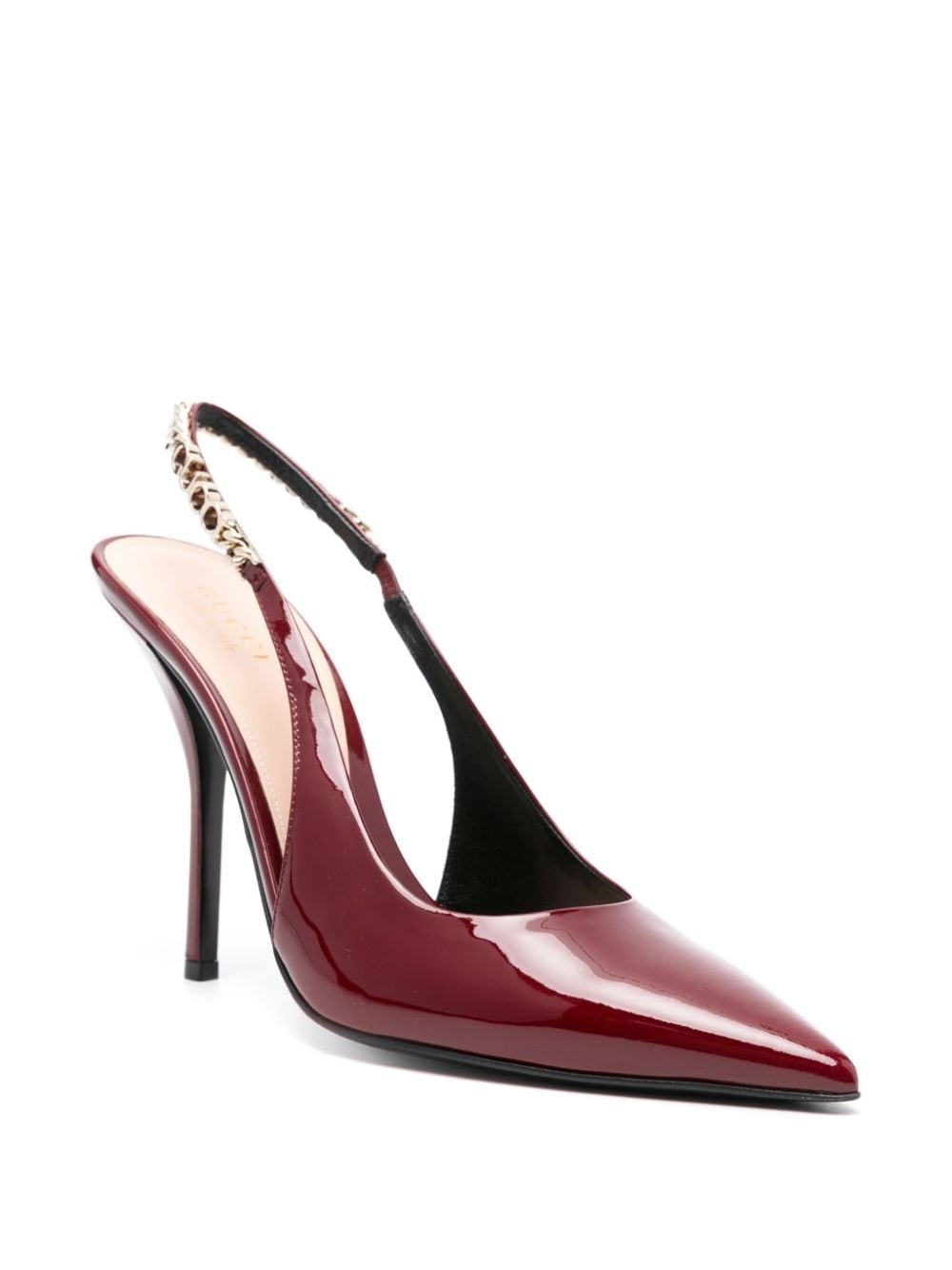 Patent leather slingback pumps - 1