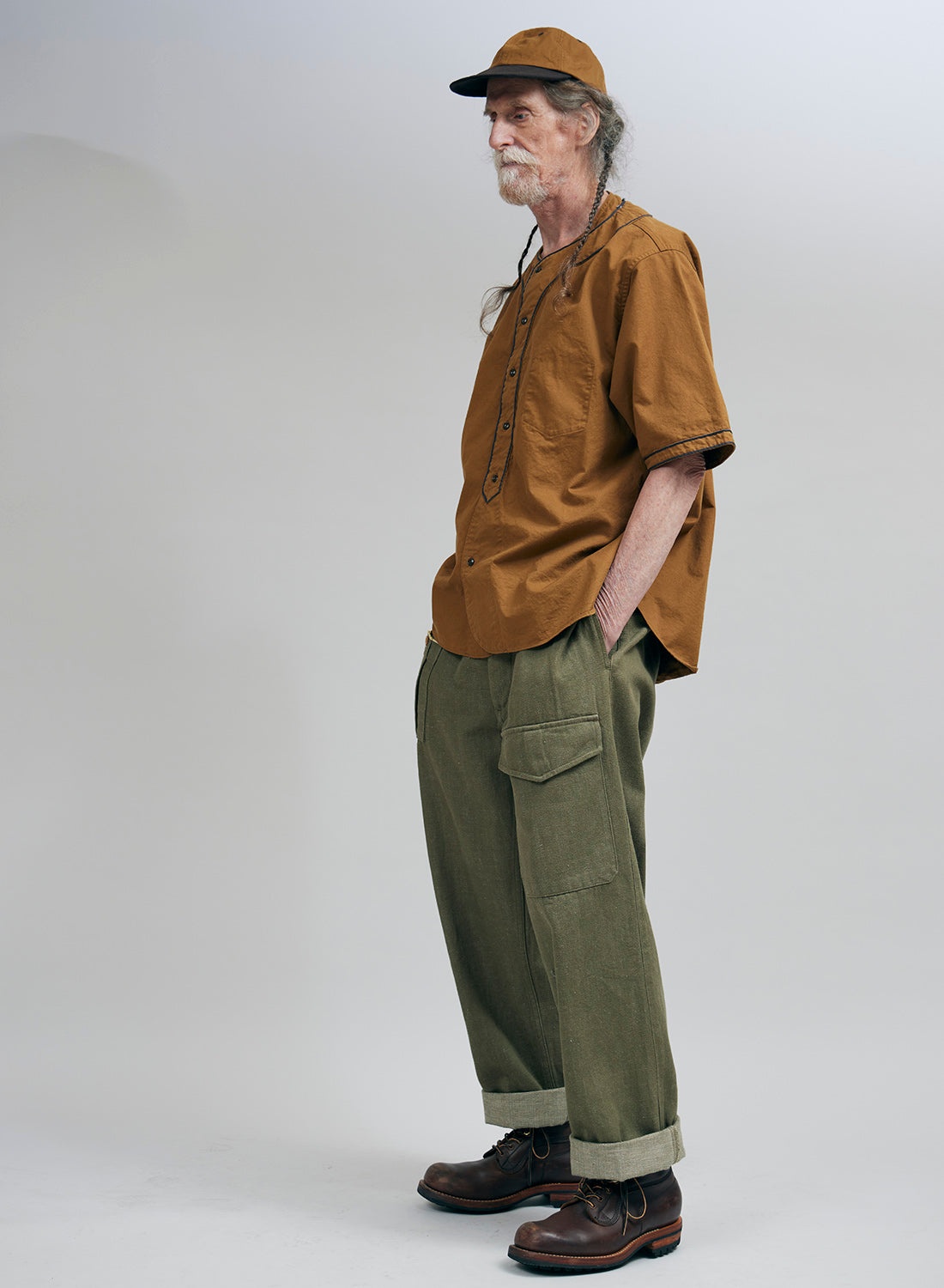 トップス NigelCabourn BASEBALL SHIRT SHORT SLEEVE Nigel Cabourn Baseball Shirt Short Sleeve -Type 2 10% off