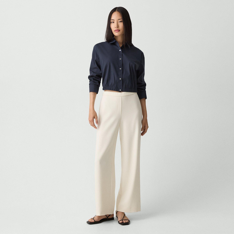 Theory Cropped Shirt in Good Cotton outlook