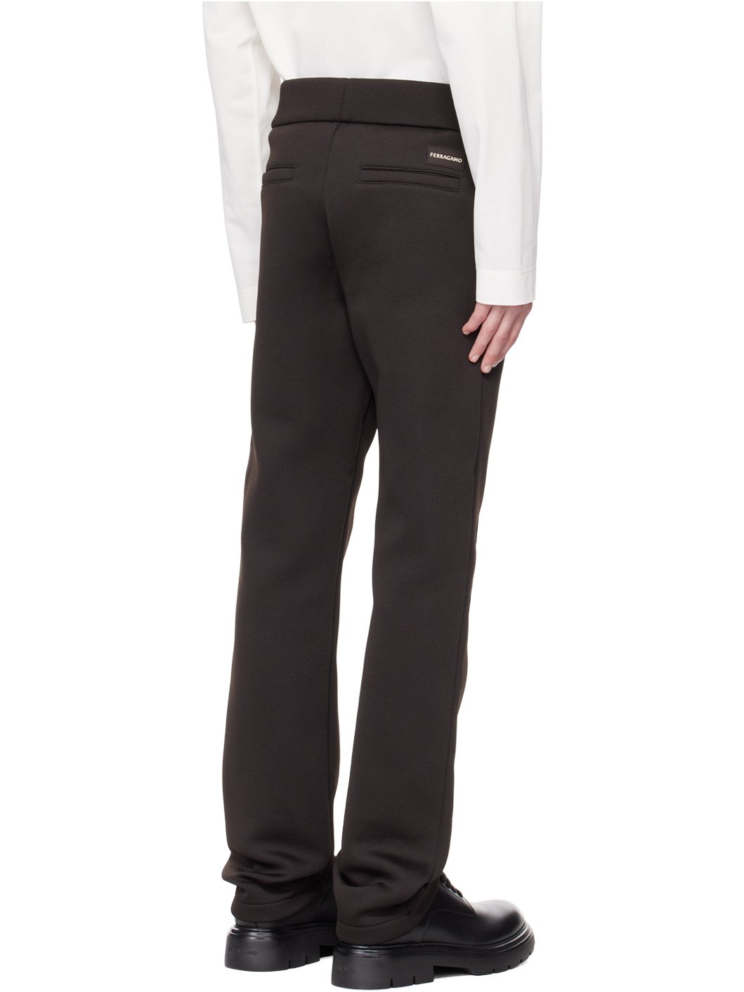 Brown Pinched Seam Trousers - 3