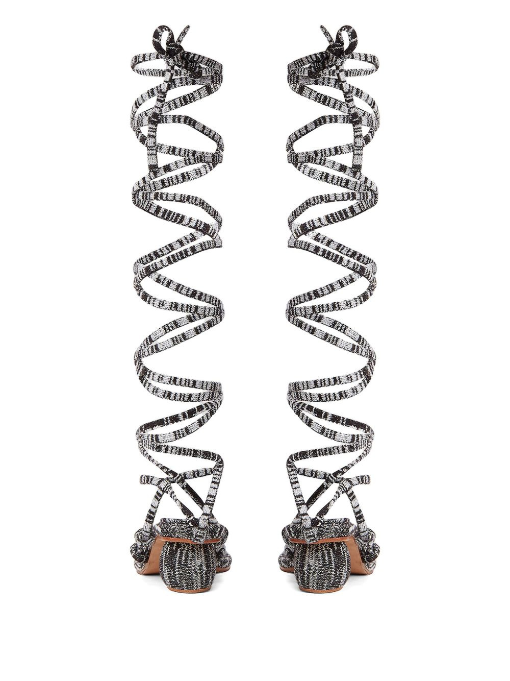 lace-up strappy sandals - 3