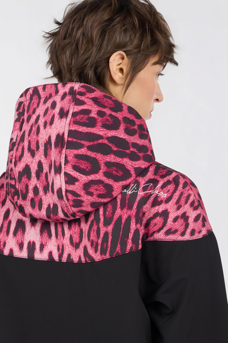 Hooded Bomber Jacket in Leopard Print 6