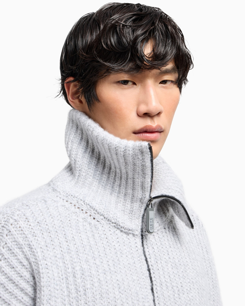 GIORGIO ARMANI NEVE PURE CASHMERE JUMPER WITH ZIP 5