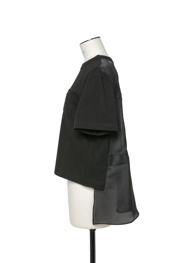 sacai Nylon Twill Mix Cotton Jersey T-Shirt outlook