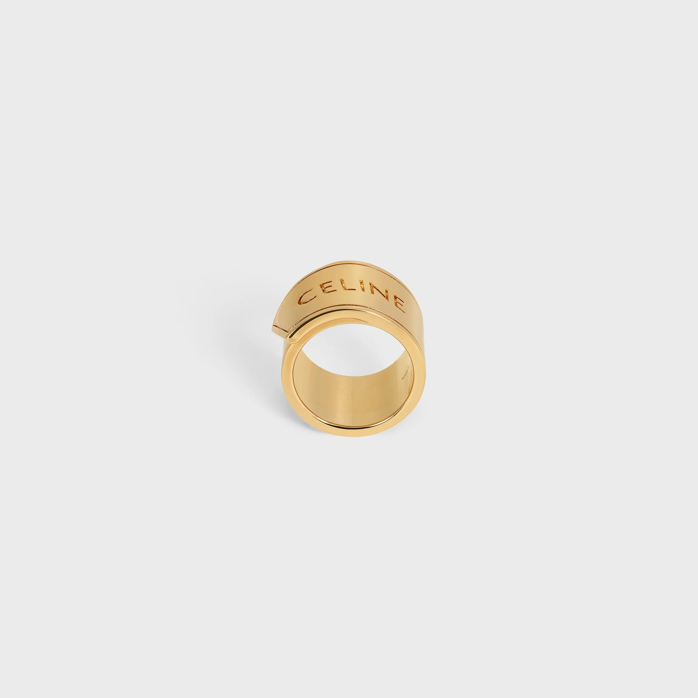 CELINE RIBBON LARGE RING IN BRASS WITH GOLD FINISH - 1