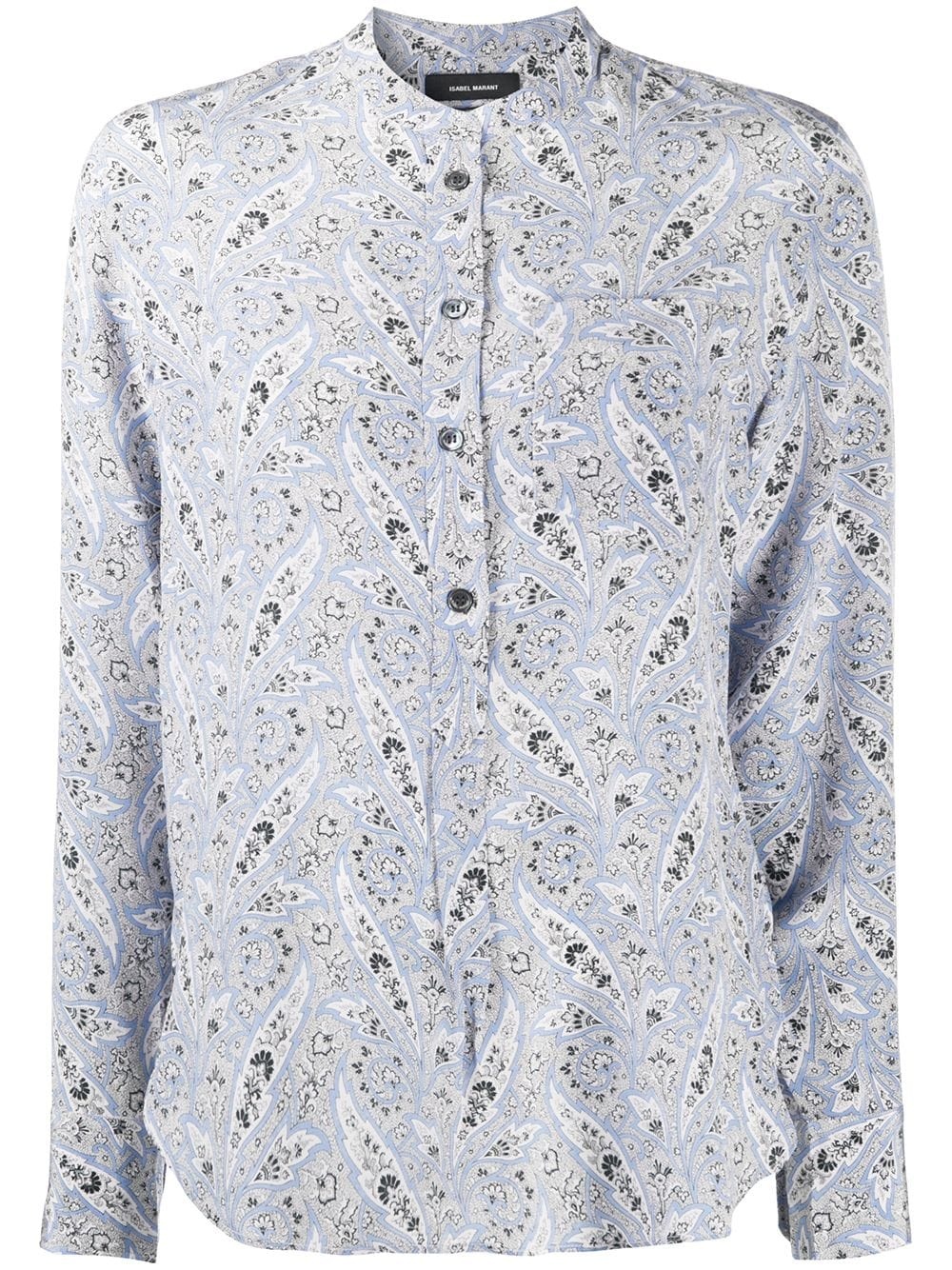 paisley print silk shirt - 1